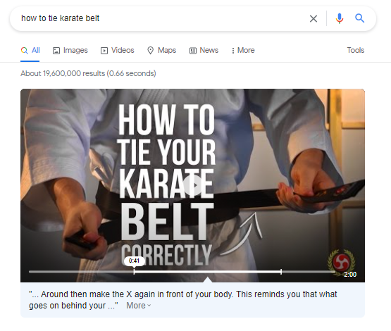How to tie karate belt